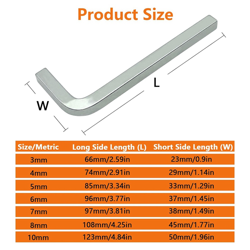 7Pcs Square Head Wrench Set L  - đánh giá và giá Screwdriver Set